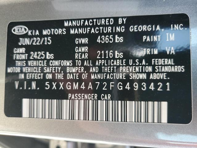 5XXGM4A72FG493421 KIA Optima Lx