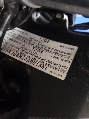 2004 YAMAHA YZFR6 SB JYARJ06N34A001551
