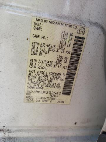 5N1AZ2MG6JN202547 Nissan MURANO S