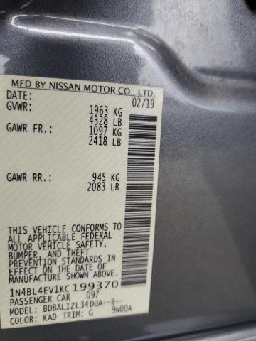 1N4BL4EV1KC199370 Nissan ALTIMA SL