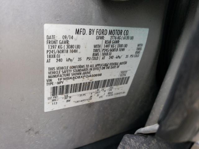 2015 FORD EXPLORER X - 1FM5K8D8XFGA93698