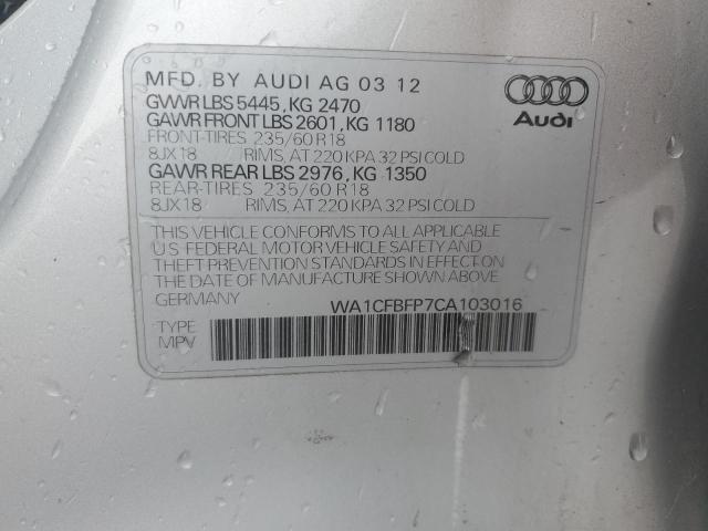 WA1CFBFP7CA103016 2012 AUDI Q5, photo no. 13