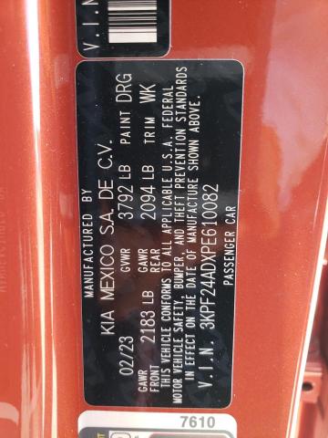 3KPF24ADXPE610082 KIA FORTE LX