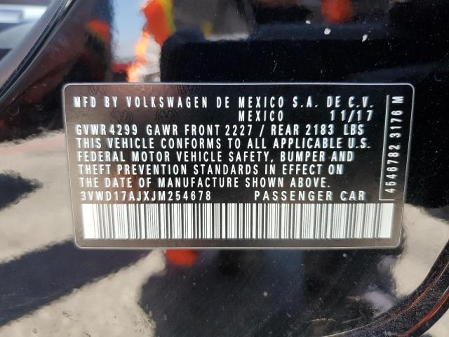 2018 VOLKSWAGEN JETTA 1.8T 3VWD17AJXJM254678