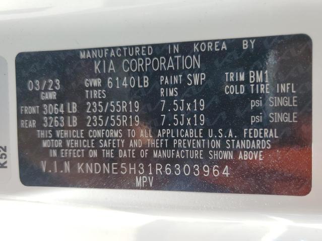 KNDNE5H31R6303964 KIA Carnival Sx