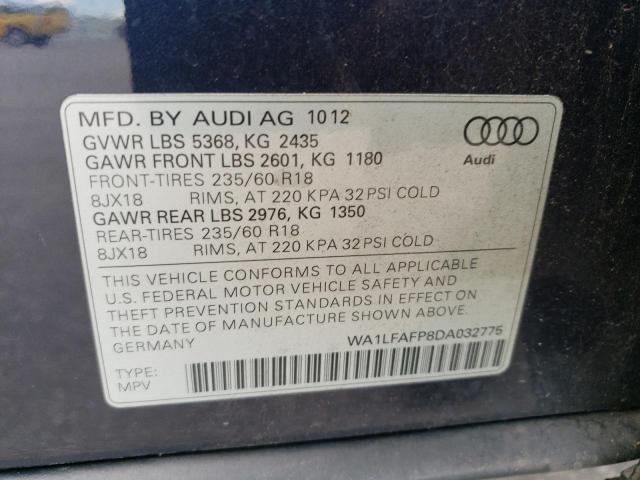 WA1LFAFP8DA032775 2013 AUDI Q5, photo no. 13