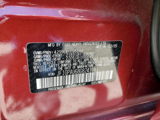 JF1GPAU68G8243183 Subaru Impreza Sport Limited