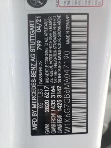 W1K6G7GB6MA047190 Mercedes-Benz S 580 4matic
