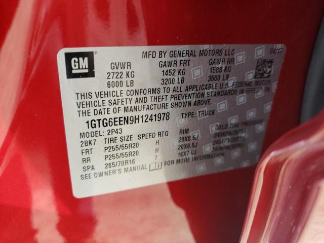 2017 GMC CANYON DEN 1GTG6EEN9H1241978