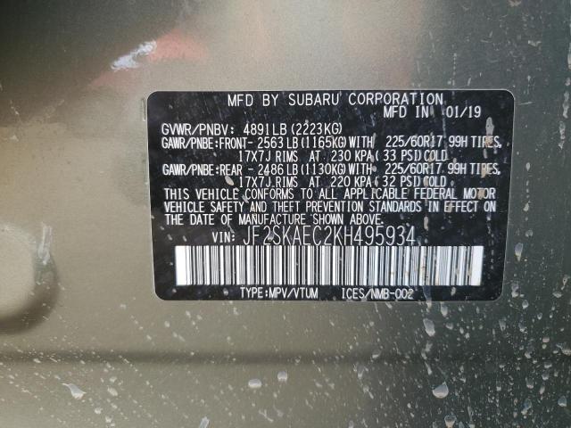 JF2SKAEC2KH495934 Subaru Forester Premium