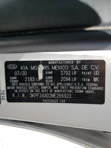 3KPF24AD2ME266923 KIA FORTE FE