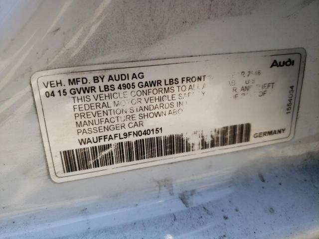 VIN WAUFFAFL9FN040151 2015 Audi A4, Premium Plus no.13