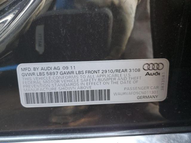 2012 Audi A8 L Quatt 4.2L(VIN: WAURVAFD5CN011301