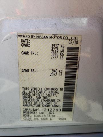 1N4AL3AP3JC212793 Nissan ALTIMA 2.5