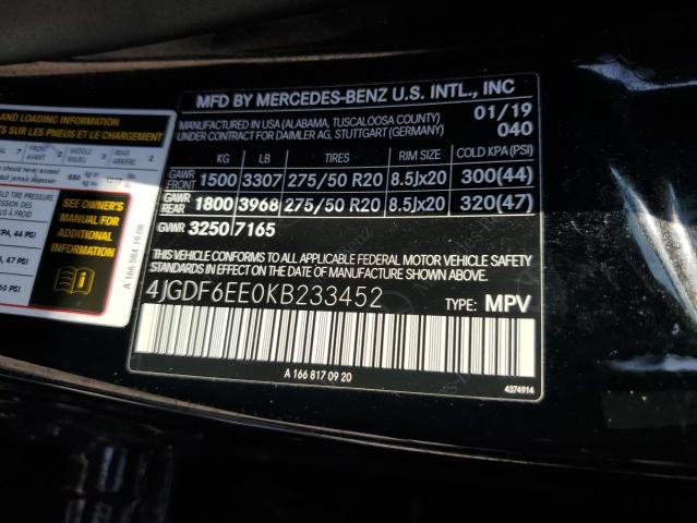 4JGDF6EE0KB233452 Mercedes-Benz Gls 450 4matic