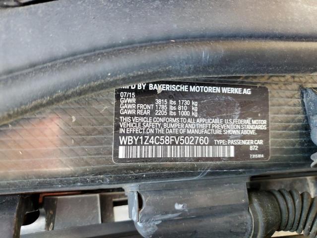 2015 BMW I3 REX - WBY1Z4C58FV502760