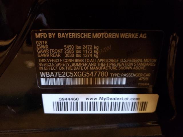 VIN WBA7E2C5XGG547780 2016 BMW 7 Series, 740 I no.12