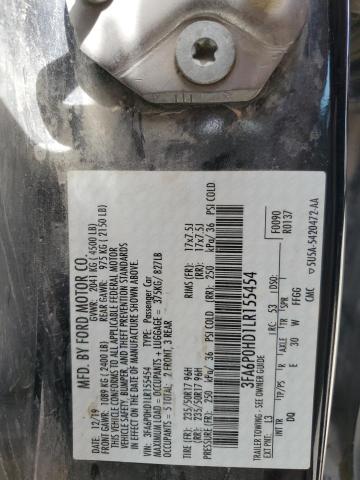 3FA6P0HD1LR155454 Ford FUSION SE