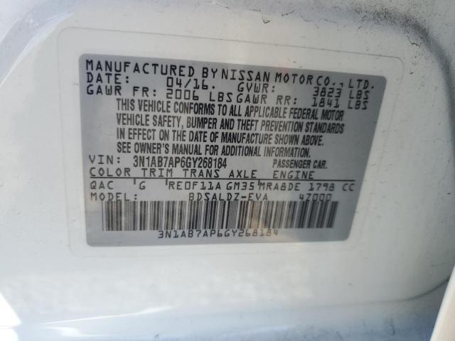 3N1AB7AP6GY268184 Nissan SENTRA S