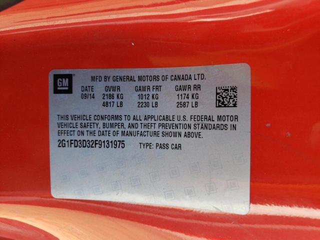 Chevrolet CAMARO LT 2015 2G1FD3D32F9131975 Image 12