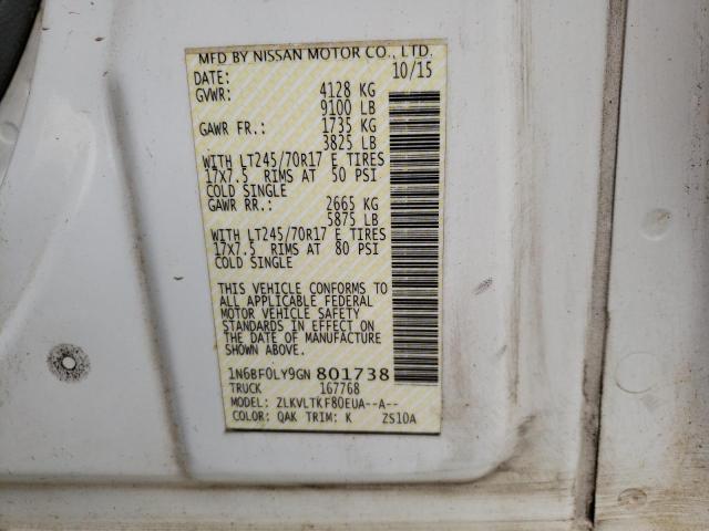 2016 NISSAN NV 2500 S - 1N6BF0LY9GN801738