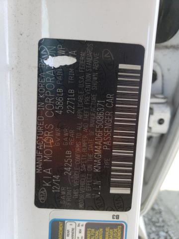 KNAGM4AD6F5086371 KIA OPTIMA HYBRID