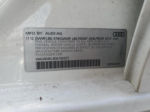 VIN WAUAFAFL3DA162227 2013 Audi A4, Premium no.12