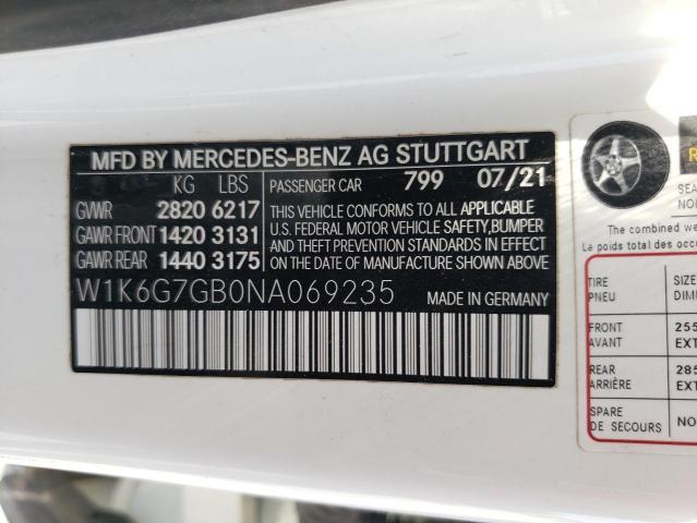 W1K6G7GB0NA069235 Mercedes-Benz S 580 4matic
