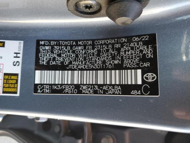 JTDEAMDE5N3011761 Toyota COROLLA LE