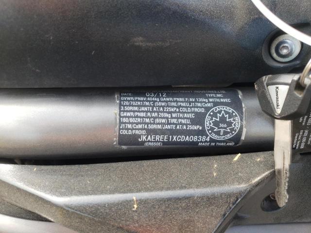 2012 KAWASAKI ER650 EC - JKAEREE1XCDA08384