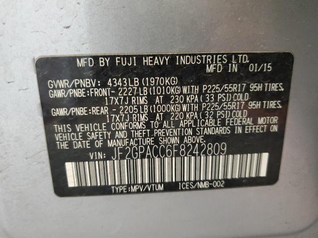 JF2GPACC6F8242809 Subaru Xv Crosstrek 2.0 Premium