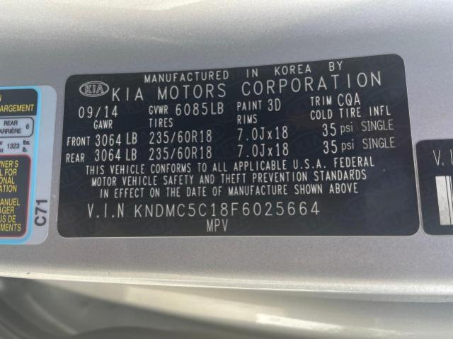 KNDMC5C18F6025664 KIA SEDONA EX