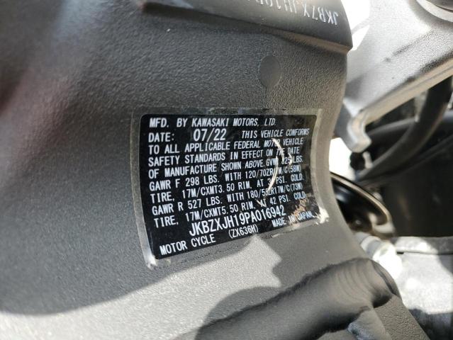 2023 KAWASAKI ZX636 K - JKBZXJH19PA016942