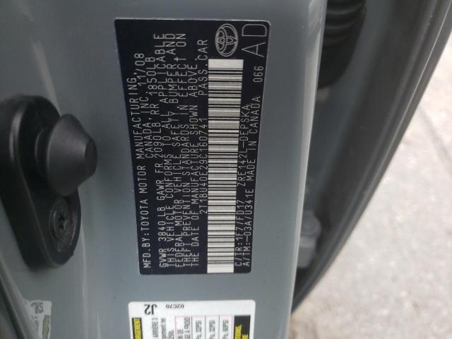 2009 Toyota Corolla Base VIN: 2T1BU40E29C160741 Lot: 53449824