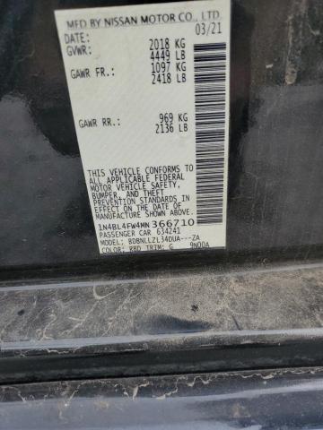 1N4BL4FW4MN366710 Nissan Altima Platinum