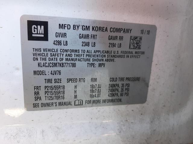 KL4CJCSM7KB771780 Buick Encore Essence