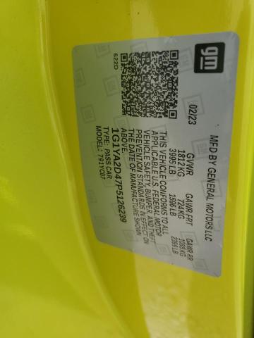 2023 CHEVROLET CORVETTE S - 1G1YA2D47P5126239