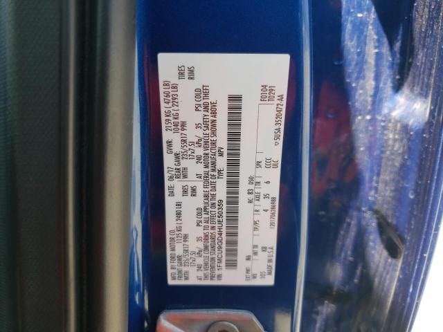 1FMCU9GD4HUE50359 Ford ESCAPE SE