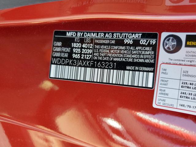 2019 MERCEDES-BENZ SLC 300 - WDDPK3JAXKF163231