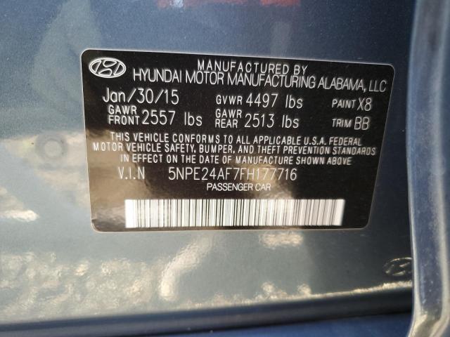2015 Hyundai Sonata Se VIN: 5NPE24AF7FH177716 Lot: 58518873