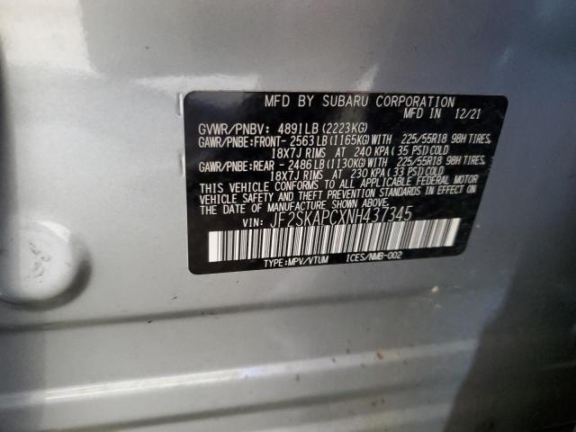 JF2SKAPCXNH437345 Subaru Forester Limited