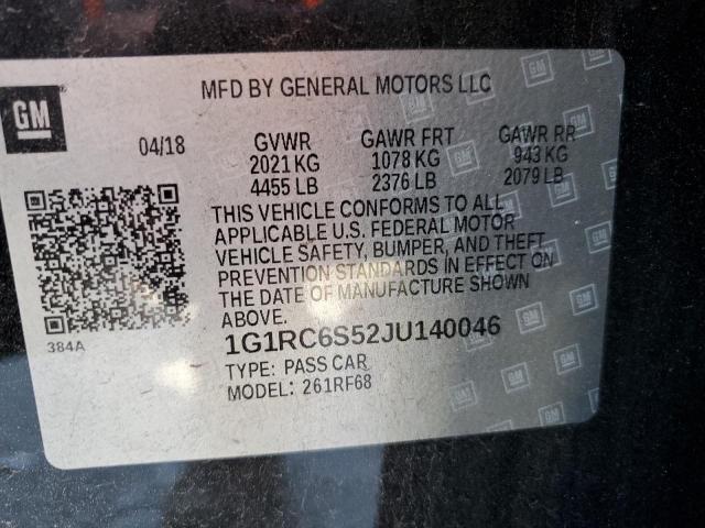 VIN 1G1RC6S52JU140046 2018 Chevrolet Volt, LT no.12