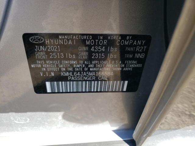 KMHL64JA5MA166584 Hyundai SONATA SEL