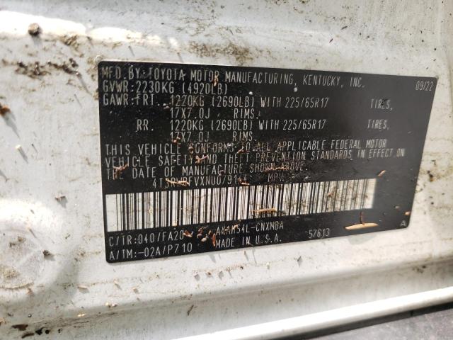 2022 TOYOTA RAV4 XLE - 4T3RWRFVXNU079144