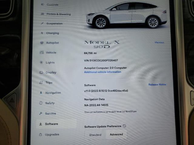 5YJXCDE20GF026407 Tesla MODEL X