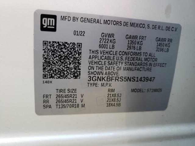 2022 CHEVROLET BLAZER PRE - 3GNKBFRS5NS143947
