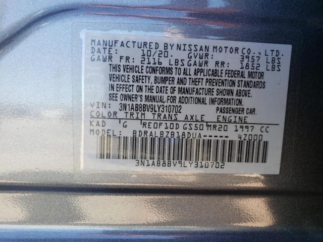 3N1AB8BV9LY310702 Nissan SENTRA S