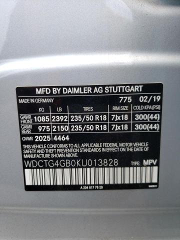 VIN WDCTG4GB0KU013828 2019 Mercedes-Benz GLA-Class,... no.13