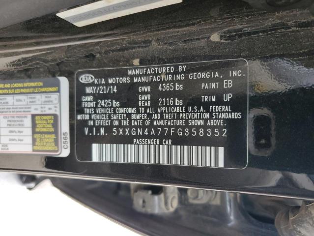 2015 Kia Optima Ex VIN: 5XXGN4A77FG358352 Lot: 59046783