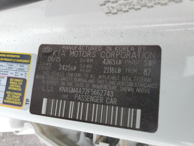 KNAGM4A72F5662743 KIA Optima Lx